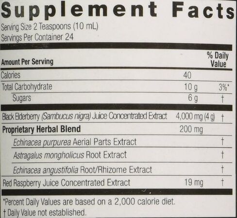 Nature's Answer Sambucus Elderberry Syrup for Kids 8 Fluid Ounces |Immune Support Booster | Kosher Certified | Gluten-Free | No Artificial Flavors or Preservatives | Single Count in Saudi Arabia