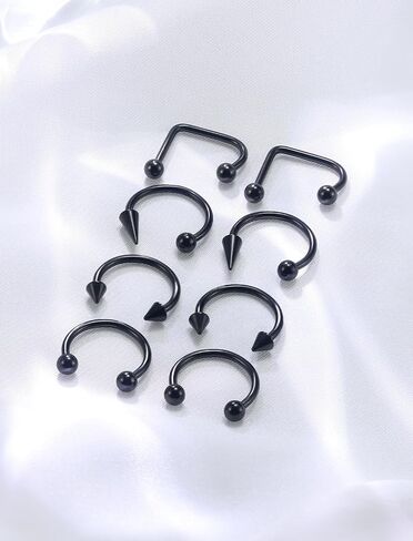 Dyknasz 16g حلقات الشفاه الفولاذ المقاوم للصدأ ثعبان لدغة المجوهرات الشفاه ثقب المجوهرات Labret مجوهرات حدوة الحصان العمودي Labret الشفاه مجوهرات الشفاه الأطواق للنساء الرجال in Kuwait