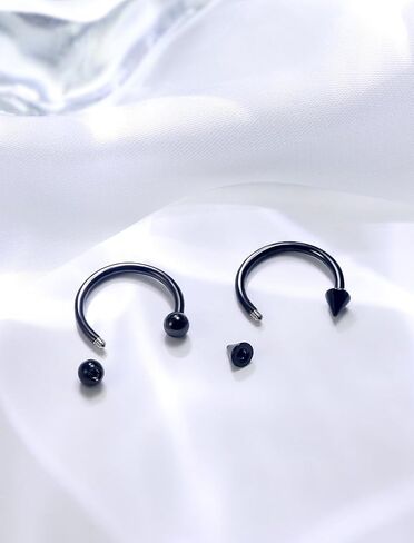 Dyknasz 16g حلقات الشفاه الفولاذ المقاوم للصدأ ثعبان لدغة المجوهرات الشفاه ثقب المجوهرات Labret مجوهرات حدوة الحصان العمودي Labret الشفاه مجوهرات الشفاه الأطواق للنساء الرجال in Kuwait