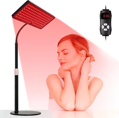 Red Light Therapy, Red Light Therapy for Body with Adjustable Stand, Red Light Therapy Lamp for Face, 660nm & 850nm Infrared Red Light Therapy Device with Therapy Glasses at Home Use in Saudi Arabia