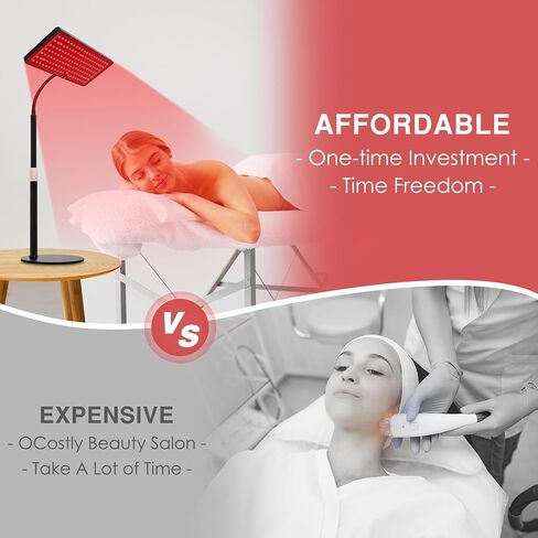 Red Light Therapy, Red Light Therapy for Body with Adjustable Stand, Red Light Therapy Lamp for Face, 660nm & 850nm Infrared Red Light Therapy Device with Therapy Glasses at Home Use in Saudi Arabia
