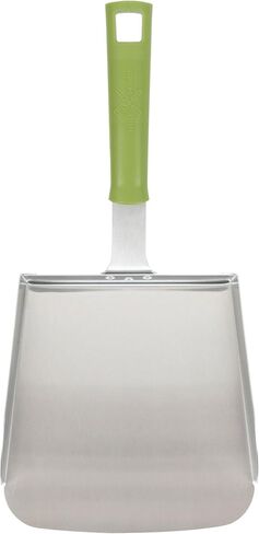 Heavy-Duty Stainless Steel Griddle Scoop - Large Scooping Blade with Heat-Resistant Handle for Serious Scooping Responsibilities - Ideal for Moving Large Portions of Food Effortlessly in Saudi Arabia