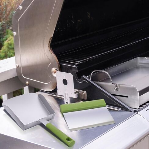 Heavy-Duty Stainless Steel Griddle Scoop - Large Scooping Blade with Heat-Resistant Handle for Serious Scooping Responsibilities - Ideal for Moving Large Portions of Food Effortlessly in Saudi Arabia