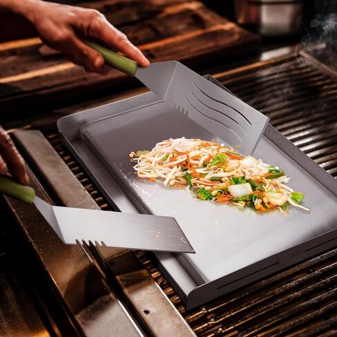 Heavy-Duty Stainless Steel Griddle Scoop - Large Scooping Blade with Heat-Resistant Handle for Serious Scooping Responsibilities - Ideal for Moving Large Portions of Food Effortlessly in Saudi Arabia