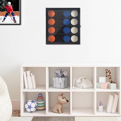 حافظة عرض لعبة الهوكي مع ضوء LED خافت، حافظة من الأكريليك الشفاف للعبوات المحمية من الأشعة فوق البنفسجية والغبار، حافظة عرض تذكارية مثبتة على الحائط، صندوق كرات الهوكي in Kuwait