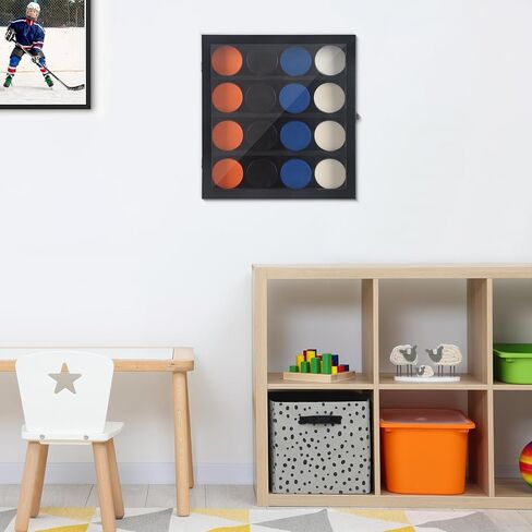 حافظة عرض لعبة الهوكي مع ضوء LED خافت، حافظة من الأكريليك الشفاف للعبوات المحمية من الأشعة فوق البنفسجية والغبار، حافظة عرض تذكارية مثبتة على الحائط، صندوق كرات الهوكي in Kuwait