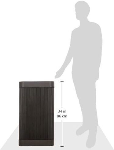 وعاء نصف دائري من سافكو، سلة مهملات موفرة للمساحة وصندوق إعادة التدوير مع فتحة متضمنة، أغطية مستديرة ونصف دائرية، سعة 15 جالونًا in Kuwait