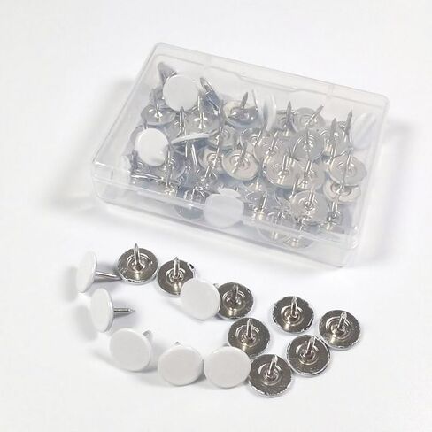 100PCS White Upholstery Tacks Sofa Nail for Wooden Board, Sofa, Wooden Table, Plastic, Photo Frame, Handmade,Upholstery Decorative in Saudi Arabia