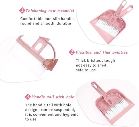 WLLHYF Small Dustpan and Brush Set Mini Portable Hand Broom and Dustpan Cleaning Tool for Home Desk Table Kitchen Pet Nest Key Board Countertop Office Housekeeping Daily Cleaning Necessities (Blue) in Saudi Arabia