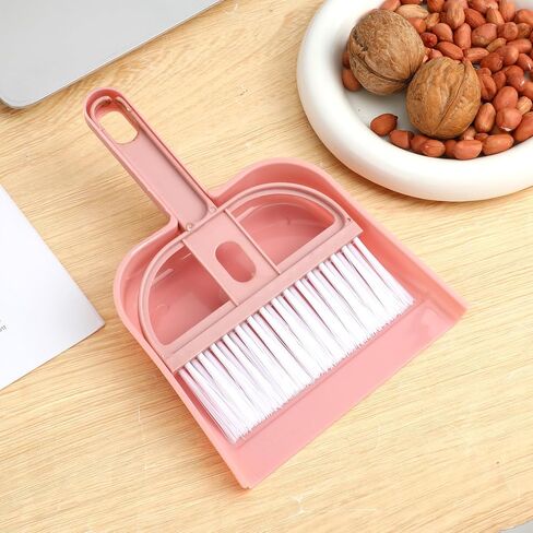 WLLHYF Small Dustpan and Brush Set Mini Portable Hand Broom and Dustpan Cleaning Tool for Home Desk Table Kitchen Pet Nest Key Board Countertop Office Housekeeping Daily Cleaning Necessities (Blue) in Saudi Arabia