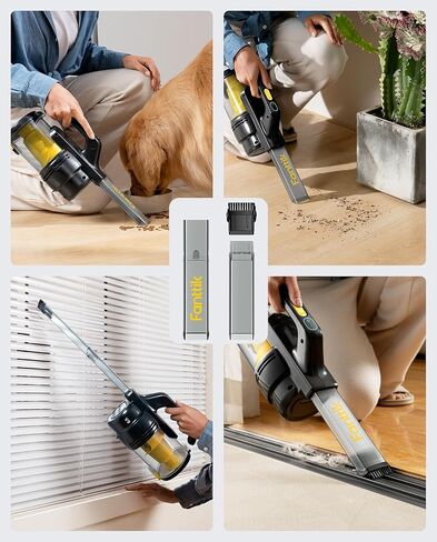 Fanttik Cruise V9 Handheld Vacuum Cleaner, 15000Pa Car Vacuum High Power, 20.3 oz Dustbin, Extra-Long Crevice Tool & LED Display & Light, RobustClean™ Portable Cordless Vacuum for Car Home in Saudi Arabia