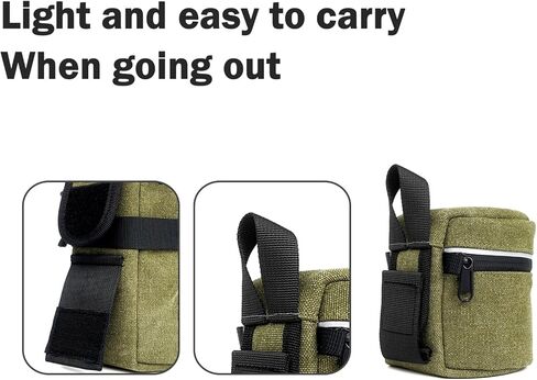 Camera Lens Case Bag for Photographyers, Zipper Waterproof Lens Protective Pouch Interior Size 5.51" x 14.56"(Nylon, Black) in Kuwait