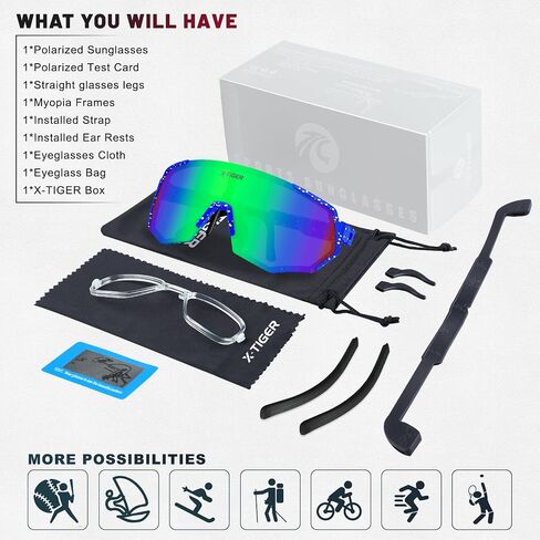 X-TIGER Polarized Sports Sunglasses Baseball Sunglasses for Men Women in Saudi Arabia