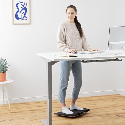 Navaris Standing Balance Board - Wooden Wobble Board for Office Desk - Wood Balancing Board Rocker Plank for Leg Muscle Workout Planking Fitness in Saudi Arabia
