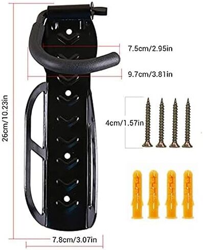 2 Pack Bike Rack for Storage, Bicycle Wall Mount Rack Vertical System for Garage Shed Black Heavy Duty Steel Bicycle Hook for Indoor in Saudi Arabia
