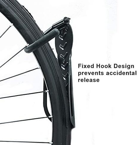 2 Pack Bike Rack for Storage, Bicycle Wall Mount Rack Vertical System for Garage Shed Black Heavy Duty Steel Bicycle Hook for Indoor in Saudi Arabia