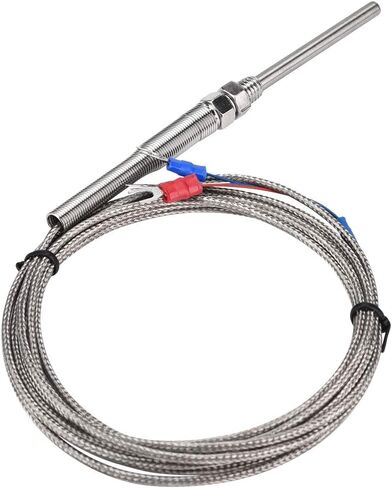 PT100 Temperature Sensor Probe 50mm Probe M8 Thread PT100 Platinum Resistor Thermocouple Temperature Sensor Wire 0-400℃ 1M/2M//4M/5M () in Saudi Arabia