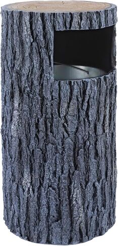 Outdoor Trash Can Resin Garbage Can with Inner Bucket Waste Container with Dome Lid Indoor Outdoor Trash Bin for Kitchen,Backyard, School,Outside Patio Decor in Kuwait