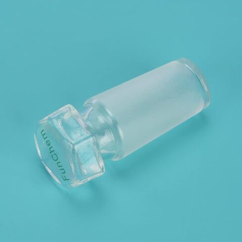 FunChem Hex Head Hollow Glass Stopper, (1-Pack) Hexagonal Head Glass Lab Hollow Stopper for 24/40 Standard Taper Joint Stopper Outer Joint Glass with Closed Bottom in Saudi Arabia