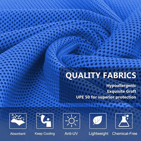 6 عبوات من مناشف التبريد من أمجيكو، منشفة باردة فورية رائعة للرقبة والوجه، مناشف العرق الناعمة القابلة للتنفس للرياضة وصالة الألعاب الرياضية واليوجا والجولف والشاطئ والتخييم والسفر والطقس الحار in Kuwait