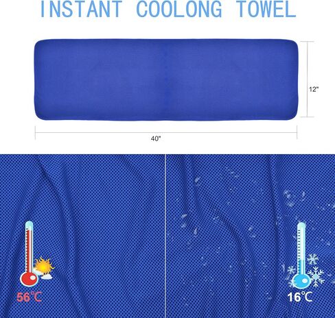 6 عبوات من مناشف التبريد من أمجيكو، منشفة باردة فورية رائعة للرقبة والوجه، مناشف العرق الناعمة القابلة للتنفس للرياضة وصالة الألعاب الرياضية واليوجا والجولف والشاطئ والتخييم والسفر والطقس الحار in Kuwait