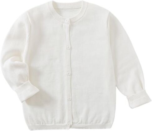 Girls' Cardigans Sweater School Uniforms Cotton Long Sleeve Lightweight Outerwear in Saudi Arabia
