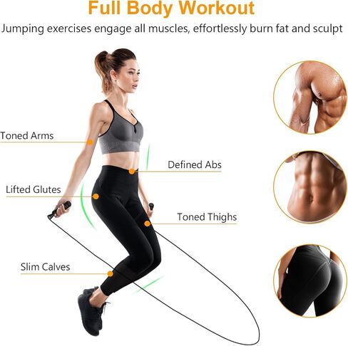 Gritin Skipping Rope, Speed Jump Rope Non-Slip Memory Foam Handle Tangle-free Adjustable Rope with Rapid Ball Bearings Fitness Workouts Fat Burning Exercises for Adults-black in Saudi Arabia
