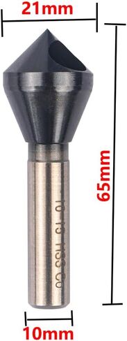 Cobalt Single End Countersink Drill Bits Set, TiAlN Coated 90 Degree Heavy Duty M35 Countersink Chamfer Tool for Metal, Stainless Steel, Copper, Wood, Fiberboard, 15-20MM in Kuwait