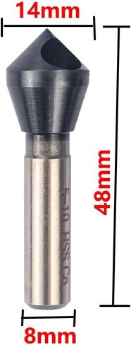 Cobalt Single End Countersink Drill Bits Set, TiAlN Coated 90 Degree Heavy Duty M35 Countersink Chamfer Tool for Metal, Stainless Steel, Copper, Wood, Fiberboard, 15-20MM in Kuwait