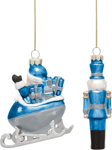 FOCO Detroit Lions NFL 2 Pack Blown Glass Ornament Set in Saudi Arabia