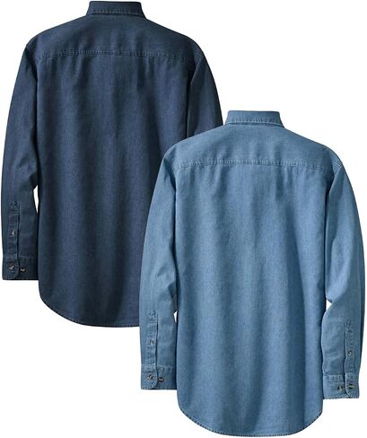 Joe's USA قمصان دينم طويلة الأكمام بحجم 6.5 أونصة بأحجام XS-6XL in Kuwait