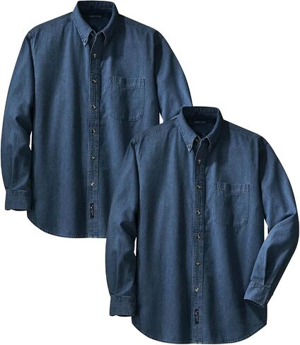 Joe's USA قمصان دينم طويلة الأكمام بحجم 6.5 أونصة بأحجام XS-6XL in Kuwait