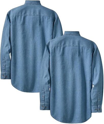 Joe's USA قمصان دينم طويلة الأكمام بحجم 6.5 أونصة بأحجام XS-6XL in Kuwait