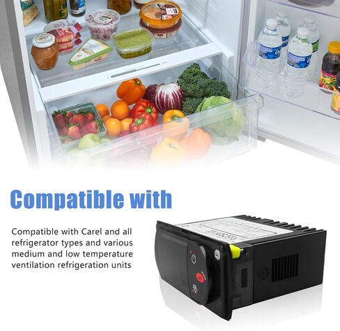 Temperature Controller PJEZS0H100 Temperature Thermostat with Temperature Sensor Probe 115v Compatible with Carel and All Refrigerator Types in Saudi Arabia