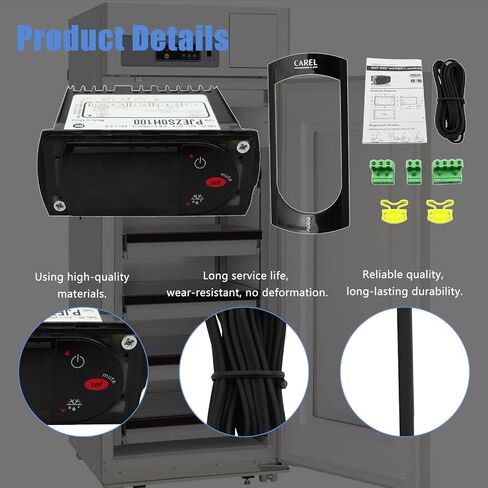 Temperature Controller PJEZS0H100 Temperature Thermostat with Temperature Sensor Probe 115v Compatible with Carel and All Refrigerator Types in Saudi Arabia