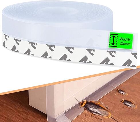 مانع تسرب الطقس - شريط ختم الباب لجانب إطار الباب، النافذة، ختم الجزء السفلي لباب الدش، سدادة باب سيليكون لاصقة قوية لمقاومة الطقس وتقليل الضوضاء، أسود 1.4 بوصة in Kuwait