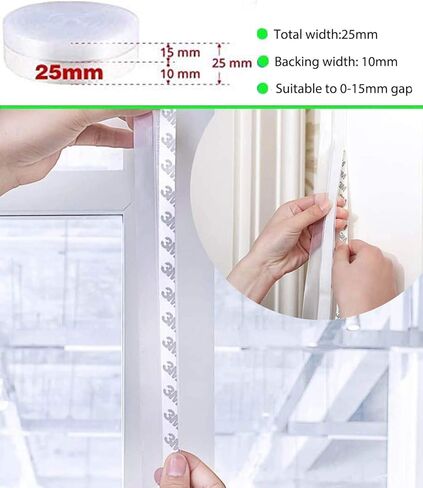 مانع تسرب الطقس - شريط ختم الباب لجانب إطار الباب، النافذة، ختم الجزء السفلي لباب الدش، سدادة باب سيليكون لاصقة قوية لمقاومة الطقس وتقليل الضوضاء، أسود 1.4 بوصة in Kuwait