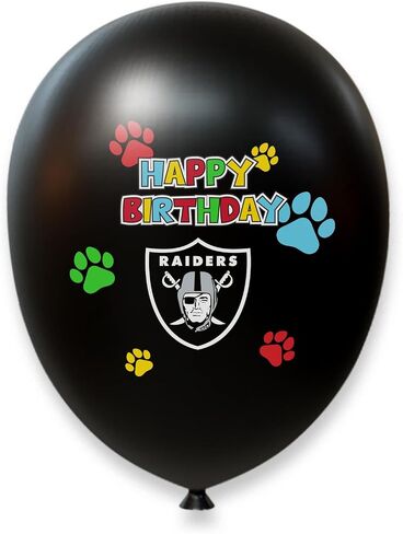 مجموعة حفلات عيد ميلاد الكلاب من NFL LAS Vegas Raiders مكونة من 9 قطع مع 1 باندانا كرة قدم كبيرة/كبيرة جدًا، 1 لافتة، 1 لعبة كعكة عيد ميلاد و6 بالونات عيد ميلاد، مجموعة عيد ميلاد للكلاب، زي، إكسسوارات مرحة للكلاب in Saudi Arabia