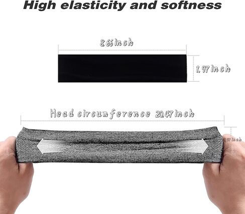 عصابات رأس رياضية للرجال، مصنوعة من القطن الناعم والقابل للتمدد لممارسة التمارين الرياضية والتنس وكرة السلة والجري وعصابة شعر للجنسين in Kuwait