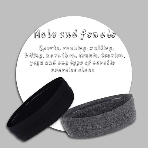 عصابات رأس رياضية للرجال، مصنوعة من القطن الناعم والقابل للتمدد لممارسة التمارين الرياضية والتنس وكرة السلة والجري وعصابة شعر للجنسين in Kuwait