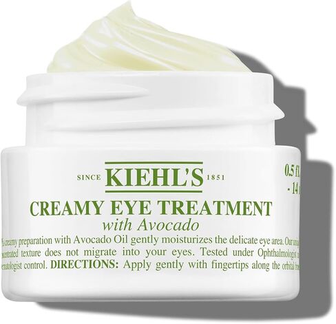 Kiehl's Avocado Eye Treatment, Nourishing and Hydrating Eye Cream, Avocado Oil and Caffeine to Energize and Invigorate Skin, Tired Eyes, 99% Naturally Derived Formula in Saudi Arabia