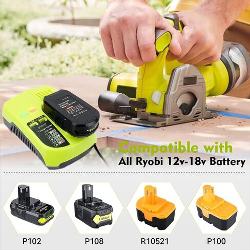 Masione P102 استبدال بطارية Ryobi 18V ليثيوم أيون 3.0 Ah بطارية P108 P102 P103 P104 P105 P107 P109 P122 (2-Pack) in Saudi Arabia