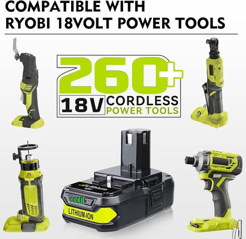 Masione P102 استبدال بطارية Ryobi 18V ليثيوم أيون 3.0 Ah بطارية P108 P102 P103 P104 P105 P107 P109 P122 (2-Pack) in Saudi Arabia