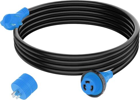 SCITOO ETL Listed 25FT 30AMP RV Extension Cord, Power Supply Cable for Trailer Motorhome Camper, Auto Heavy Duty Extension Cord with 30 AMP Male Standard in Saudi Arabia