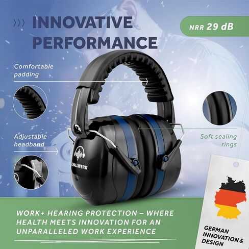 Schallwerk ® Work+ Hearing Protection Ear Muff - ear protection for noise reduction - shooting range ear protection in Saudi Arabia