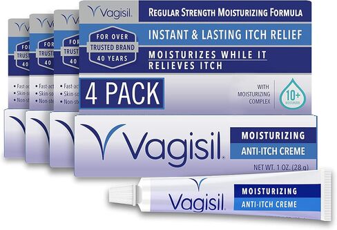 Vagisil Regular Strength Anti-Itch Feminine Cream for Women, Gynecologist Tested, Hypoallergenic, Fast-acting and Long-lasting Itch Relief, Vaginal Moisturizer Soothes and Cools, 1 oz (Pack of 1) in Saudi Arabia