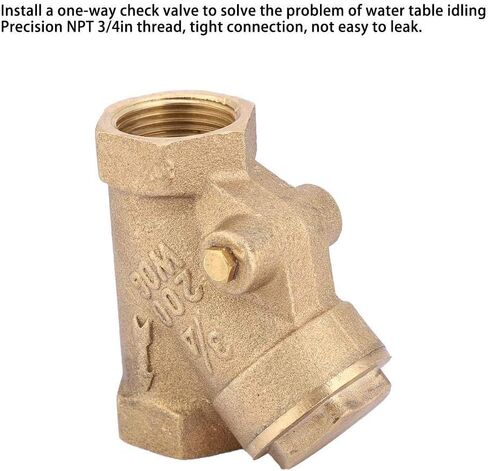 NPT 3/4in Thread Y Type NPT 3/4" Check Valve Brass One Way Check Valve 1.6Mpa for Water Gas in Saudi Arabia
