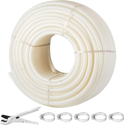 VEVOR PEX Pipe, 1 Inch x 500 FT PEX Tubing, Non Oxygen Barrier White PEX-B Pipe, Flexible PEX Water Line for RV Sewer Hose, Plumbing, Radiant Heating in Saudi Arabia