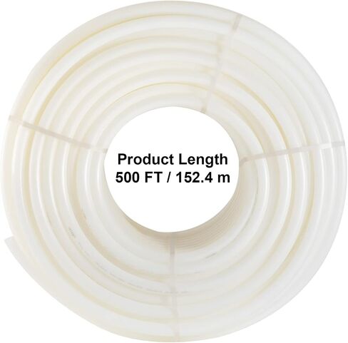 VEVOR PEX Pipe, 1 Inch x 500 FT PEX Tubing, Non Oxygen Barrier White PEX-B Pipe, Flexible PEX Water Line for RV Sewer Hose, Plumbing, Radiant Heating in Saudi Arabia