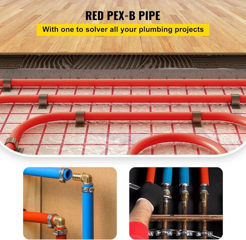 VEVOR PEX Pipe, 1 Inch x 500 FT PEX Tubing, Non Oxygen Barrier White PEX-B Pipe, Flexible PEX Water Line for RV Sewer Hose, Plumbing, Radiant Heating in Saudi Arabia